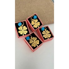 Çelik Yonca Şans ve Aile Kolyesi