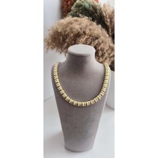 Altın Kaplama Özel Seri Modern Kolye 48CM Kararmaz 14K Rengindedir