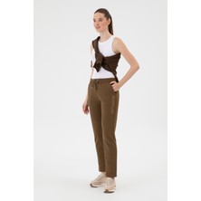 U.S. Polo Assn. Kadın Haki Şardonlu Eşofman Altı 50313583-VR027