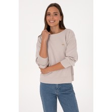 U.S. Polo Assn. Kadın Taş Bisiklet Yaka Sweatshirt 50314210-VR049