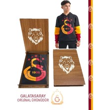 Galatasaray Orijinal 5 Yıldız Logolu Çocuk Sweat Hediyelik Ahşap Kutulu
