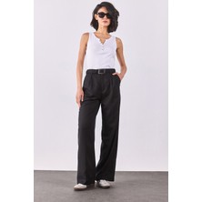 Chloe Wide Leg Palazzo Pantolon(Tencel)(Tm)-Siyah