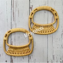 Gerçek Bambu Çanta Sapı D Model 1 Çift