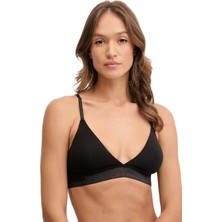 Calvin Klein Kadın Siyah Üçgen Bralet M Regular Kalıp Gün Boyu Destekleyici Konforlu Tasarım