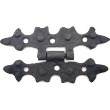 Antika Tarz Dekoratif Pirinç Yıldız Menteşe - 84X44 Mm, Oksit