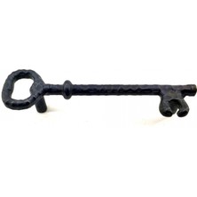 Antika Tarz Dekoratif Pirinç Anahtar Şeklinde Kapı Çekme Kolu, Mobilya, Sandık, Kutu Kulbu - 128MM, Oksit