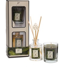 Yılbaşı Amber Wood Hediye Seti (Oda Kokusu&vegan Mum)