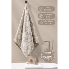 Pamuk Tekli Havlu Jakarlı Karna Eco Batıs - 50 x 90