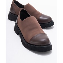 Panola Kahverengi Cilt Scuba Kadın Günlük Ayakkabı