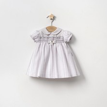 Yazlık Robası Zikzaklı Çizgili Bebe Kız Elbise