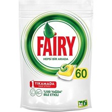 Fairy Hepsi Bir Arada Tablet Bulaşık Deterjanı 60 Yıkama Yağları Kolayca Temizler