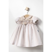 Yazlık Robası Zikzaklı Çizgili Bebe Kız Elbise