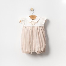 Yazlık Yakası Fisto Dantelli Bebe Kız Tulum