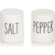 Baskılı Seramik Tuzluk ve Biberlik