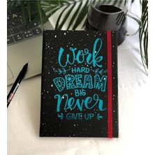 Dream Big Mottolu Sert Karton Kapaklı Çizgisiz Defter Zamansız Ajanda