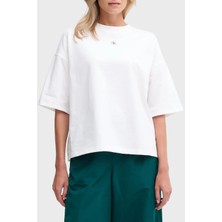 Calvin Klein Logolu Pamuklu Oversize Bisiklet Yaka T Shirt LV047D204GYAA Bayan T Shirt LV047D204G Yaa