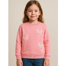 Kız Çocuk Kelebek Desenli Sweatshirt