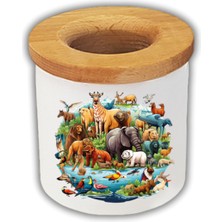 Hayvanlar Alemi Baskılı Kalemlik Kalem Kutusu