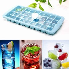 Buz Kalıbı Kapaklı  36 Lı Silikon   Kalıp 11.5X25 cm