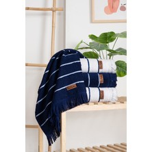 Pierre Cardin 4'lü Yüz Havlusu Elegance Lacivert-Beyaz