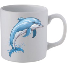 Yunus Baskılı Beyaz Kupa Bardak - Seramik Çay, Kahve Hediyelik Bardağı