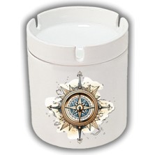 Pusula Baskılı Küllük Kül Tablası