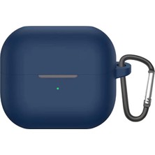 Microsonic Samsung Galaxy Buds 3 Fe Kılıf Askılı Mat Silikon Lacivert