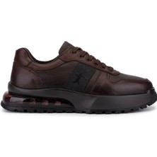 Tamer Tanca Erkek Hakiki Deri Kahverengi Sneakers & Spor Ayakkabı 298 3202-1626 Erk Ayk SK25-26 Khv Slvr/khv Alkl