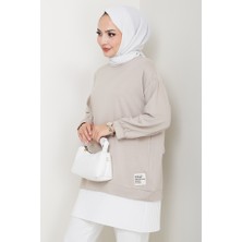 Arma Detay Piliseli Oysho Tunik 1627 - Taş