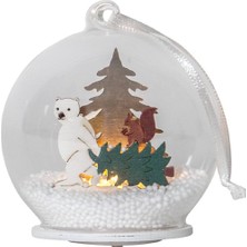 Eglo 271-84 "forest Frıends" Ledli Kar Küresi Renkli Ayı 8cm Çapında