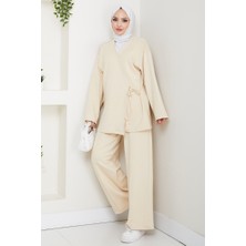 Kimonolu Oysho Ikili Takım 1623 - Bej