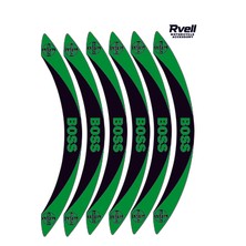 Rvell Arora Boss Uyumlu Jant Şeridi Seti - 12 Parça ( Siyah - Yeşil ) 003