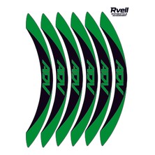 Rvell Honda Adv Uyumlu Jant Şeridi Seti - 12 Parça ( Siyah - Yeşil ) 003