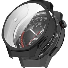 Microsonic Huawei Watch Gt 6 Pro 46MM Kılıf Ekranı Tam Kaplayan 360 Full Round Soft Silicone Siyah