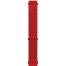 Microsonic Huawei Watch Gt 6 Pro 46MM Hasırlı Kordon Woven Sport Loop Kırmızı