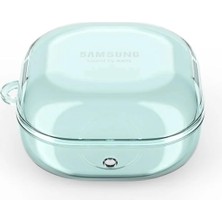 Microsonic Samsung Galaxy Buds Core Kılıf Askı Aparatlı Transparan Silikon Mavi