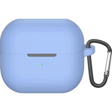 Microsonic Samsung Galaxy Buds 3 Fe Kılıf Askılı Mat Silikon Mavi