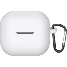 Microsonic Samsung Galaxy Buds 3 Fe Kılıf Askılı Mat Silikon Beyaz