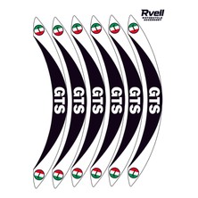 Rvell Vespa Gts Uyumlu Jant Şeridi Seti - 12 Parça ( Siyah - Beyaz ) 001