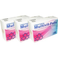 Multivit-Folic Folik Asit, Kalsiyum, Magnezyum, Bor 30 Kapsül - 3'lü