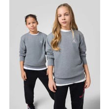 Nıke Jordan Brooklyn Fleece Gri Çift Iplik Çocuk Sweatshırt 95D389