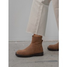 Esven Camel Süet Hakiki Deri Kadın Bot