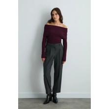 Gusto Havuç Kesim Kaşe  Pantolon - Gri