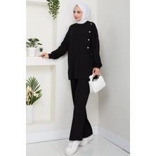 Çıtçıt Detaylı Oysho Ikili Takım 1624 - Siyah