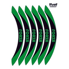 Rvell Honda Forza Uyumlu Jant Şeridi Seti - 12 Parça ( Siyah - Yeşil ) 003