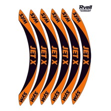 Rvell Sym Jet x Uyumlu Jant Şeridi Seti - 12 Parça ( Siyah - Turuncu ) 006