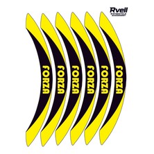 Rvell Honda Forza Uyumlu Jant Şeridi Seti - 12 Parça ( Siyah - Sarı ) 004