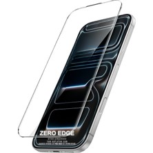 (Zero Tam) iPhone 17 Pro Max Uyumlu Siyah Çerçevesiz Tam Kaplayan Ekranı Küçültmez Ekran Koruyucu