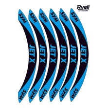 Rvell Sym Jet x Uyumlu Jant Şeridi Seti - 12 Parça ( Siyah - Mavi ) 002