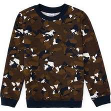 U.S. Polo Assn. Erkek Çocuk Kahverengi Bisiklet Yaka Sweatshirt 50308551-VR029